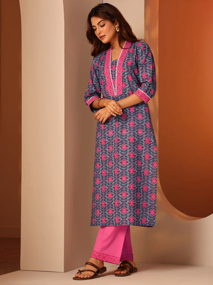 Indigo & Rose Floral Kurta Set-serann