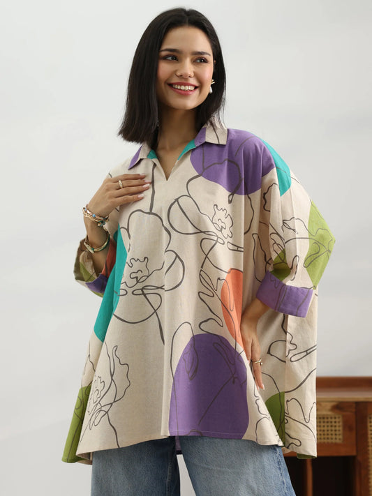 Sunlit Blossom Short Tunic-serann