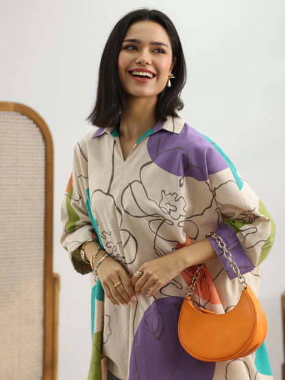 Sunlit Blossom Short Tunic-serann