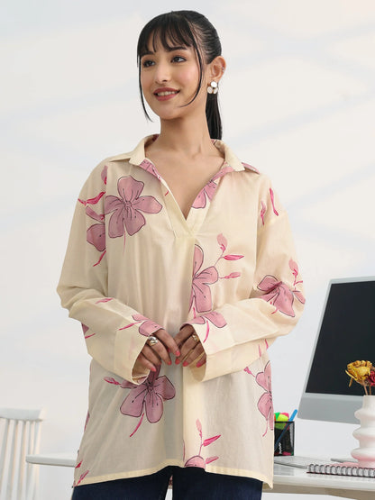 Sunlit Blossom Short Tunic-serann