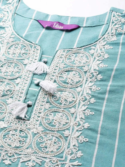blue-embroidered-cotton-straight-kurta-serann